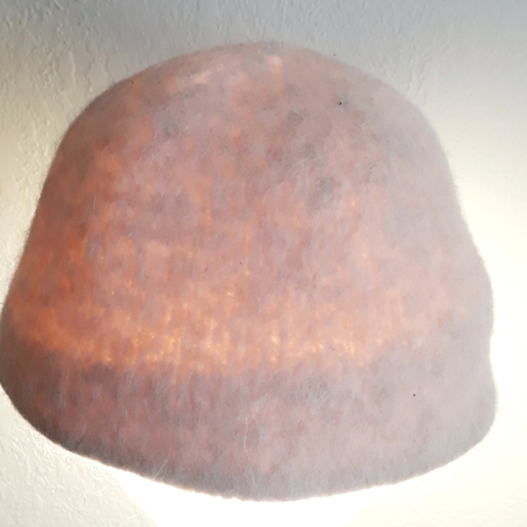 Vintage Blush Pink Cloche Hat / Women's Felt Bucket Hat - Picture 9 of 11